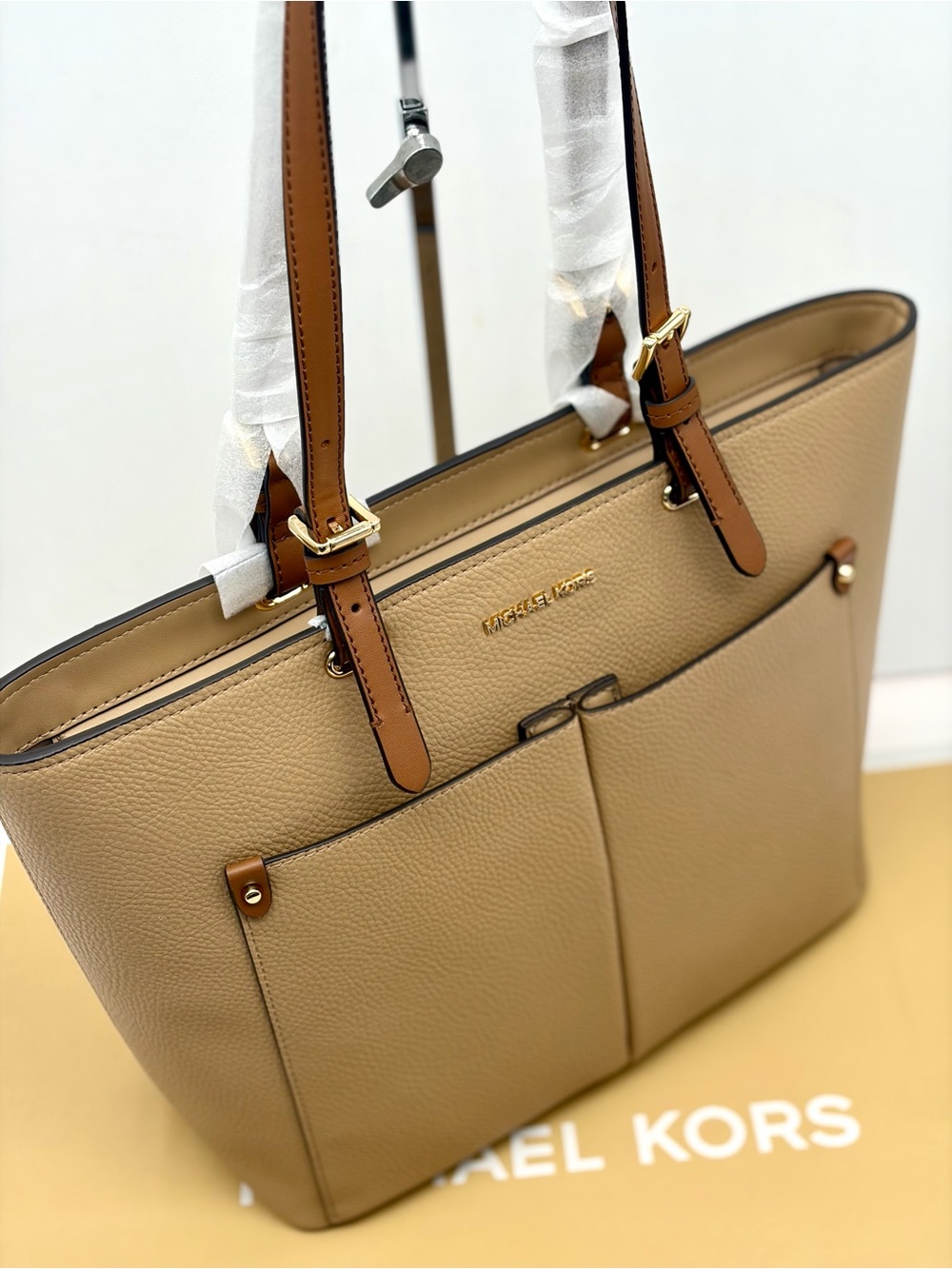 Michael Kors Jet Sest Travel Medium Double Pocket Tote Shoulder Bag - Picture 5 of 8